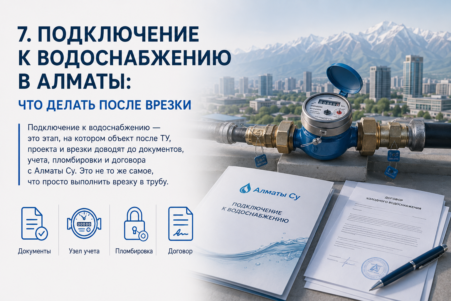 Подключение к водоснабжению в Алматы: что делать после врезки